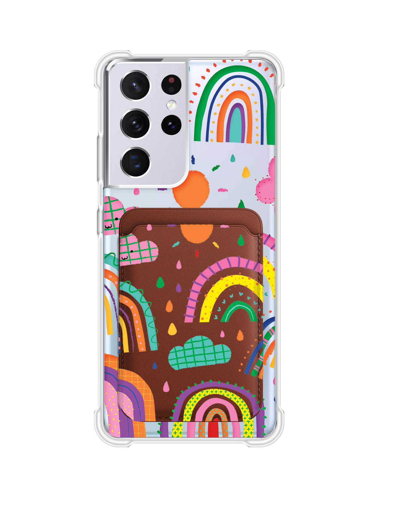 Android Magnetic Wallet Case - Rainbow