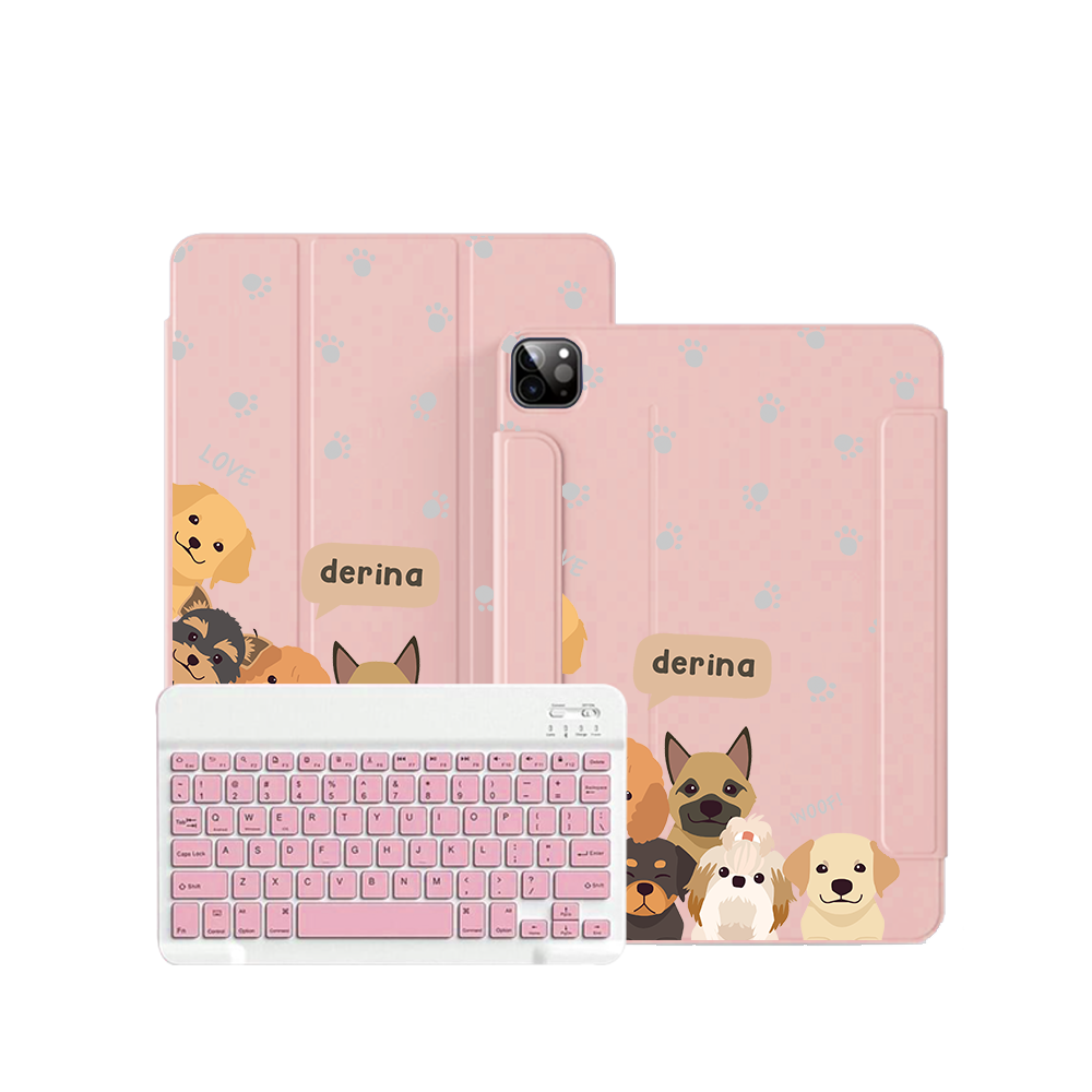 غطاء لوحة مفاتيح لاسلكية لجهاز iPad / Android Tab - Ruff Family 1.0