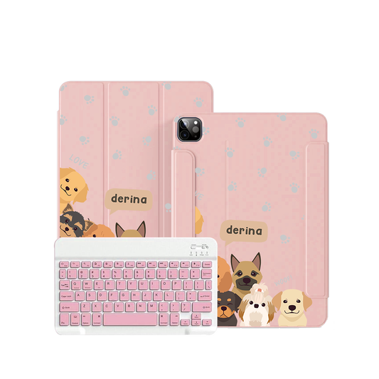 ฝาพับคีย์บอร์ดไร้สายสำหรับ iPad / Android Tab - Ruff Family 1.0