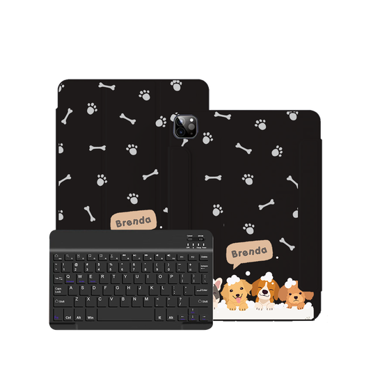 ฝาพับคีย์บอร์ดไร้สายสำหรับ iPad / Android Tab - Ruff Family 2.0