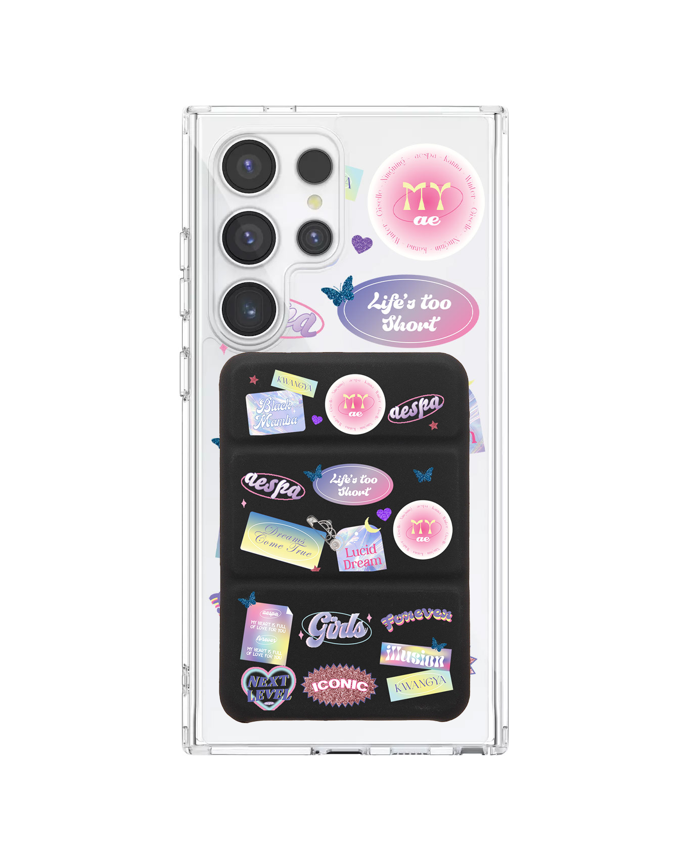 เคสกระเป๋าสตางค์พับสามทบแบบแม่เหล็กสำหรับ Android - Aespa Girl Pack
