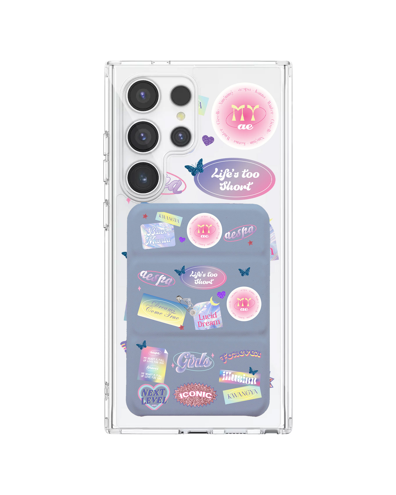 เคสกระเป๋าสตางค์พับสามทบแบบแม่เหล็กสำหรับ Android - Aespa Girl Pack