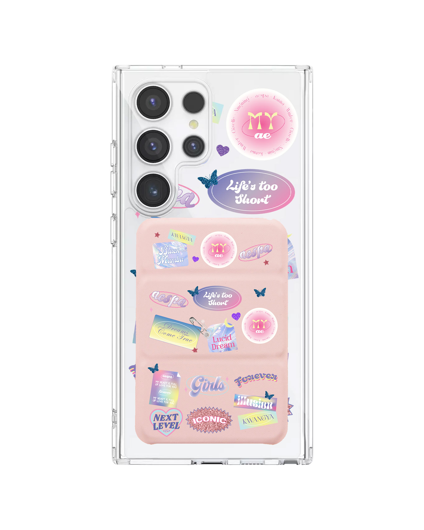 เคสกระเป๋าสตางค์พับสามทบแบบแม่เหล็กสำหรับ Android - Aespa Girl Pack