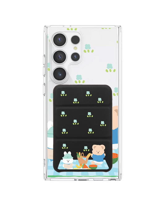 เคสกระเป๋าสตางค์พับสามทบแบบแม่เหล็กสำหรับ Android - สี Picnic Blue