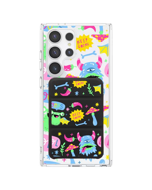 เคสกระเป๋าสตางค์พับสามทบแบบแม่เหล็กสำหรับ Android - Monster Say Keep Going