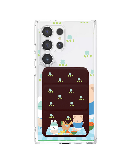 เคสกระเป๋าสตางค์พับสามทบแบบแม่เหล็กสำหรับ Android - สี Picnic Blue