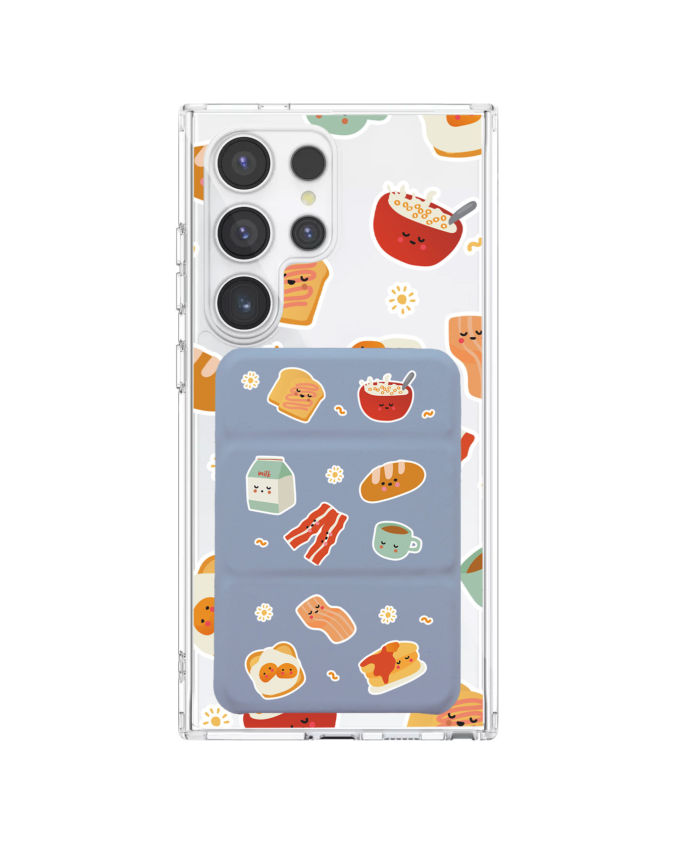 เคสกระเป๋าสตางค์พับสามทบแบบแม่เหล็กสำหรับ Android - English Breakfast