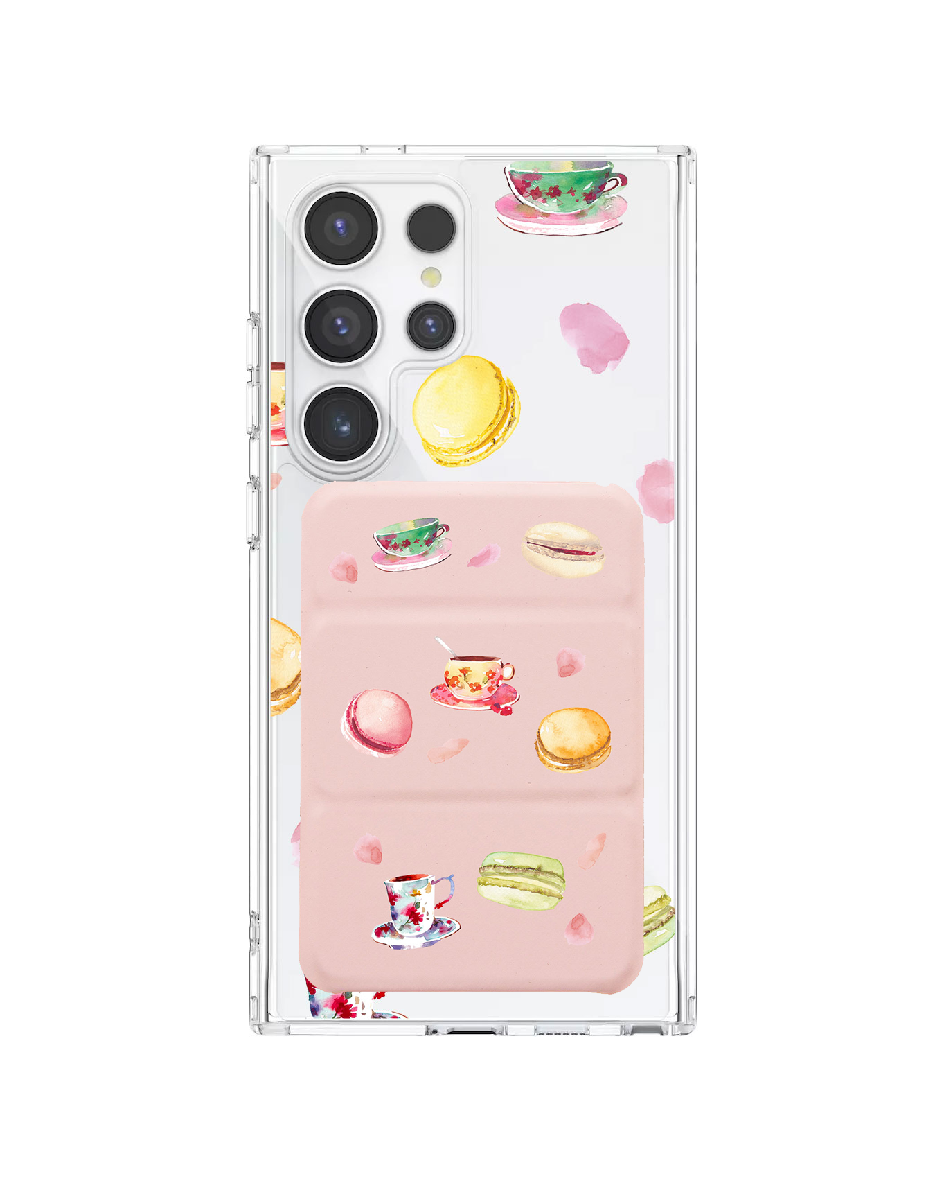 เคสกระเป๋าสตางค์พับสามทบแบบแม่เหล็กสำหรับ Android - Macarons