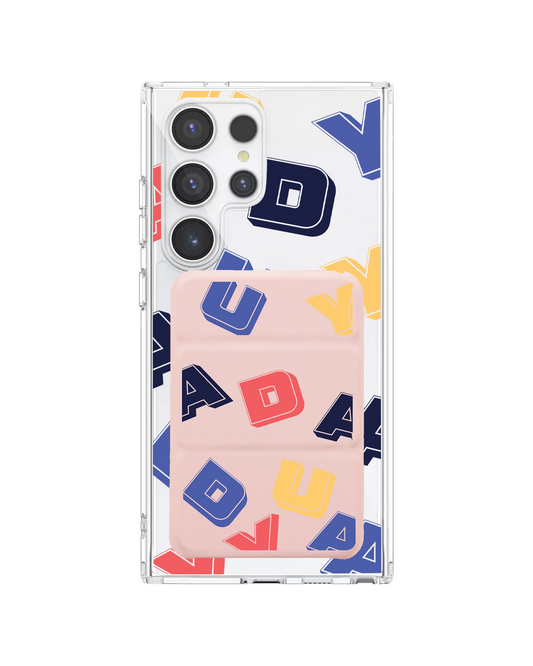 เคสกระเป๋าสตางค์พับสามทบแบบแม่เหล็กสำหรับ Android - ลายโมโนแกรมสุดเท่