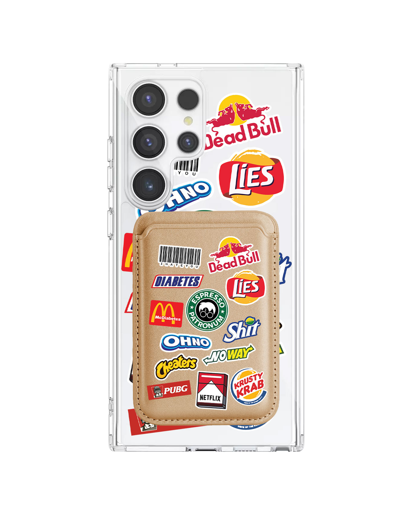 Android Magnetic Wallet Case - Food Parody