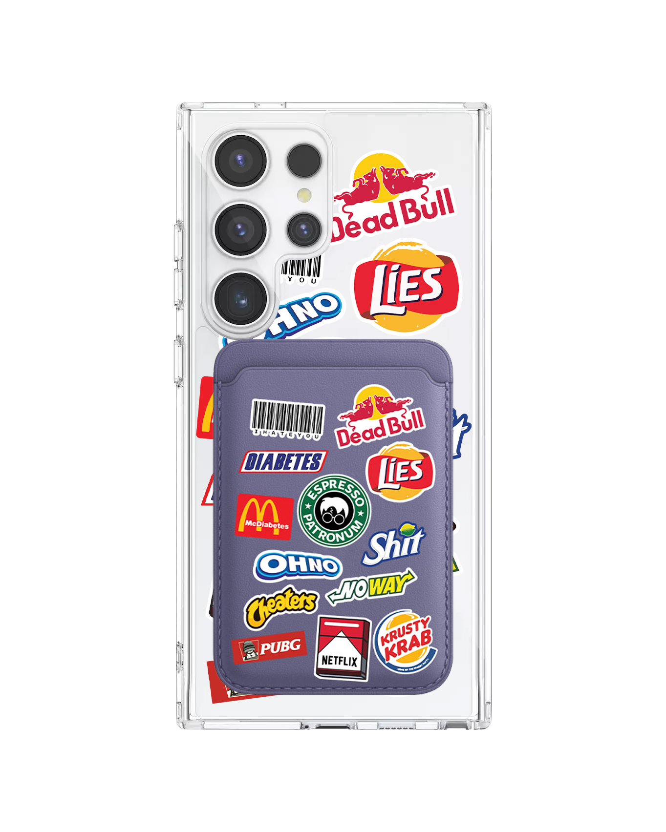 Android Magnetic Wallet Case - Food Parody