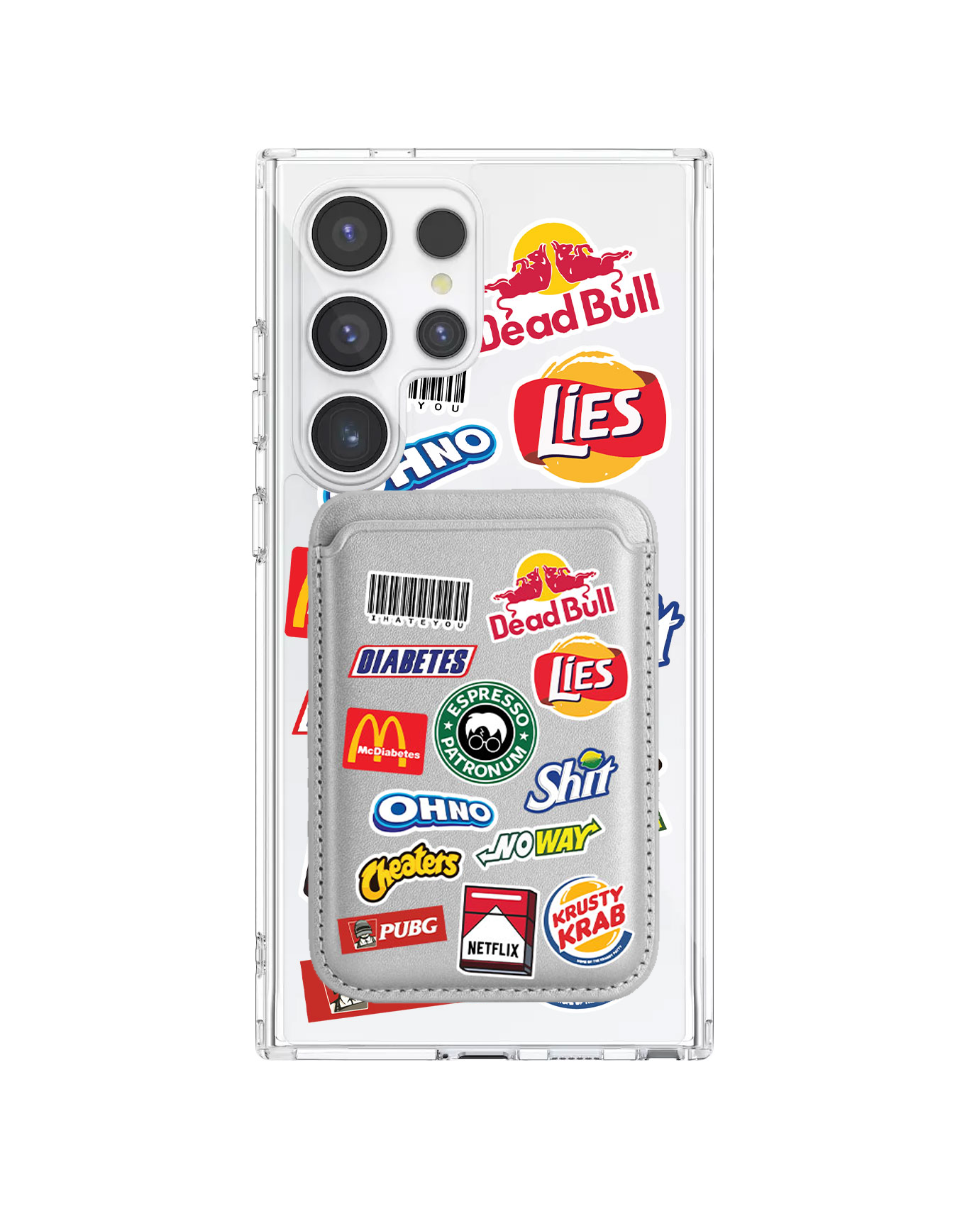 Android Magnetic Wallet Case - Food Parody