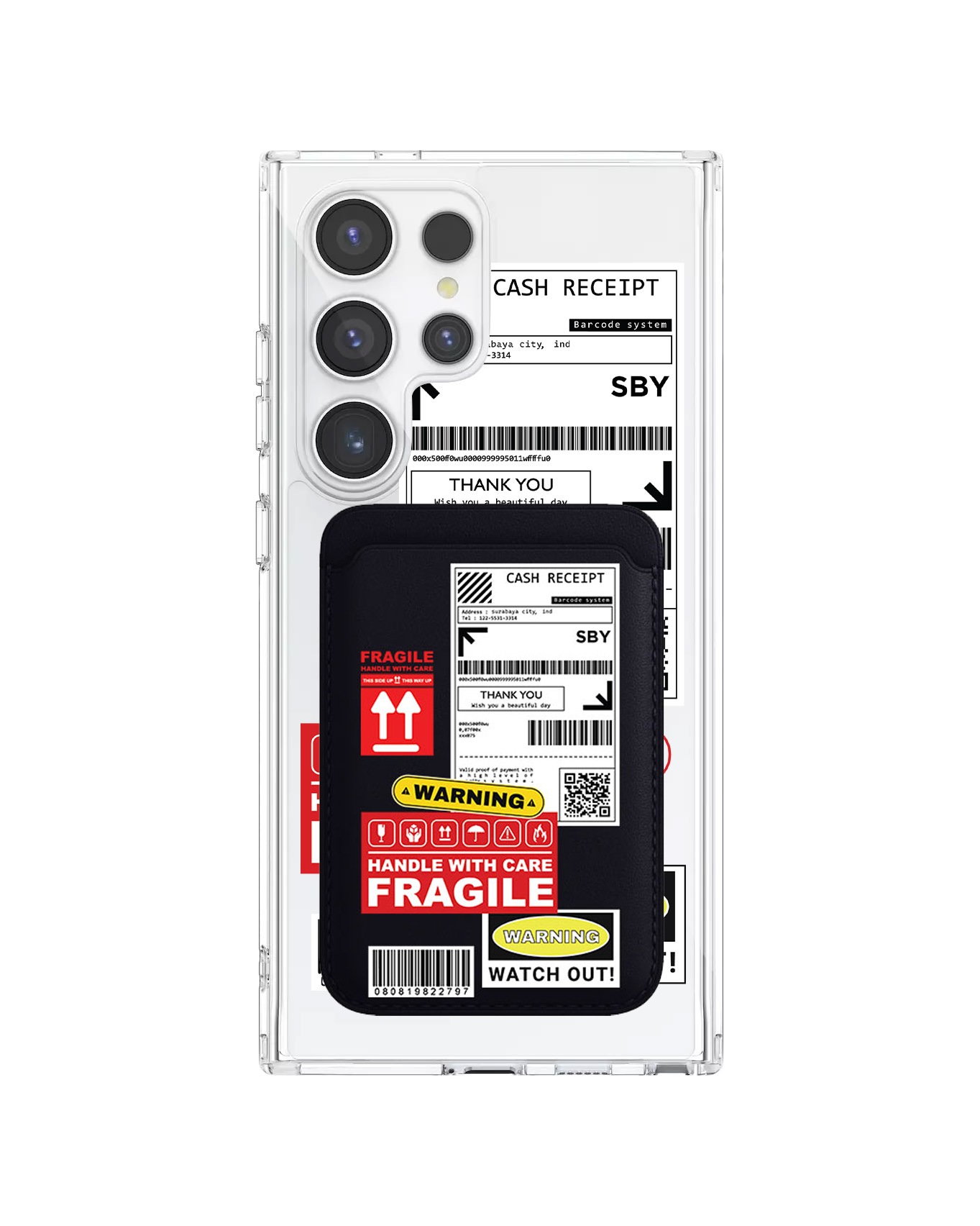 Android Magnetic Wallet Case - Shipping Label