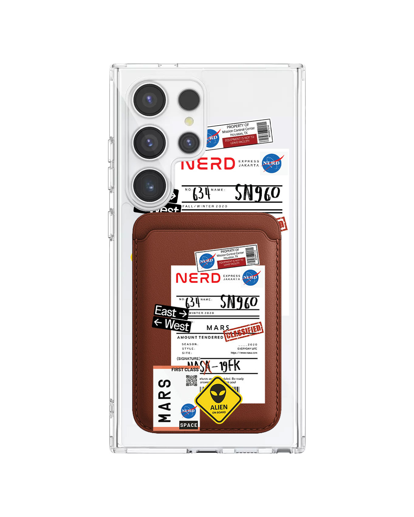 Android Magnetic Wallet Case - Ticket to Mars