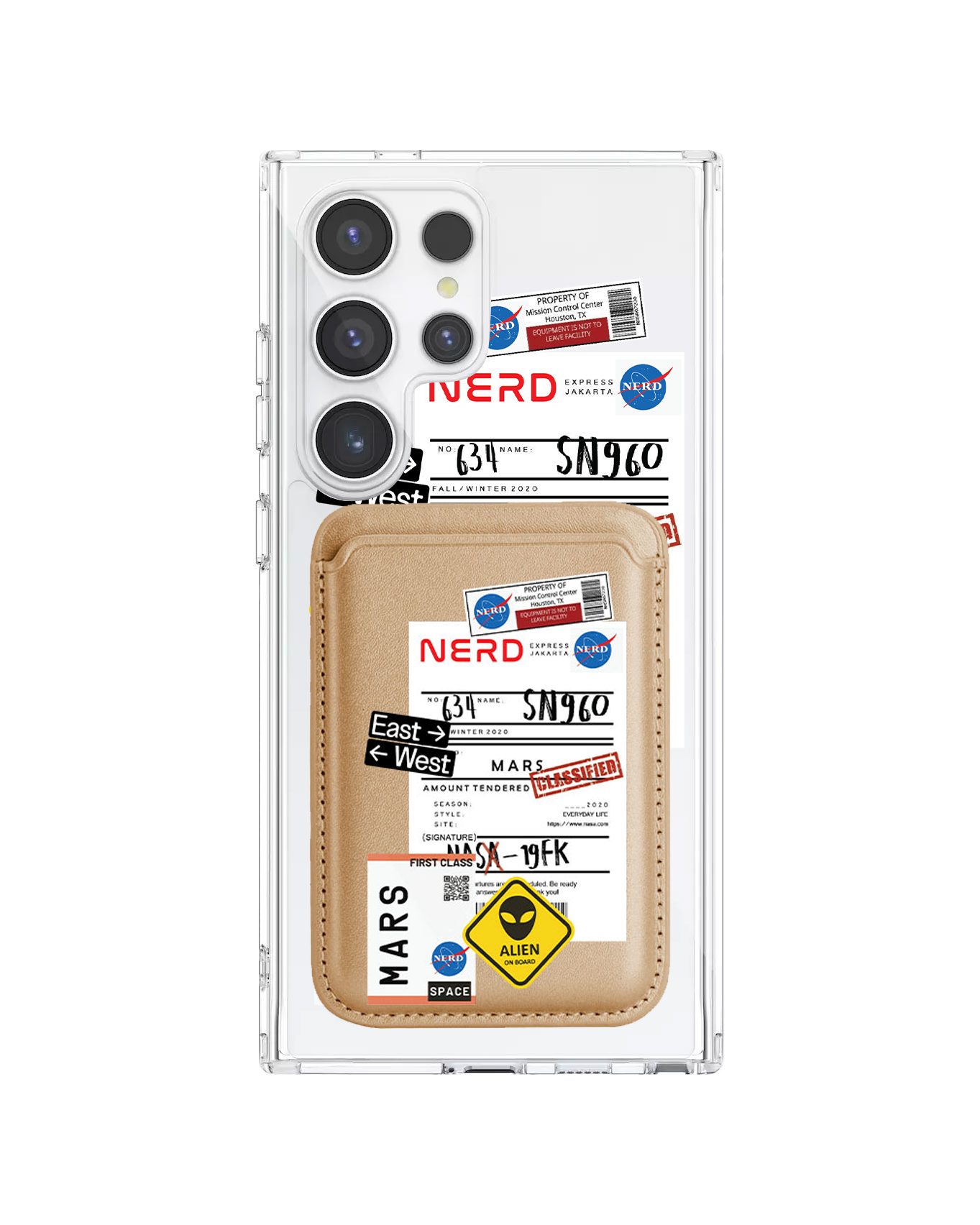 Android Magnetic Wallet Case - Ticket to Mars