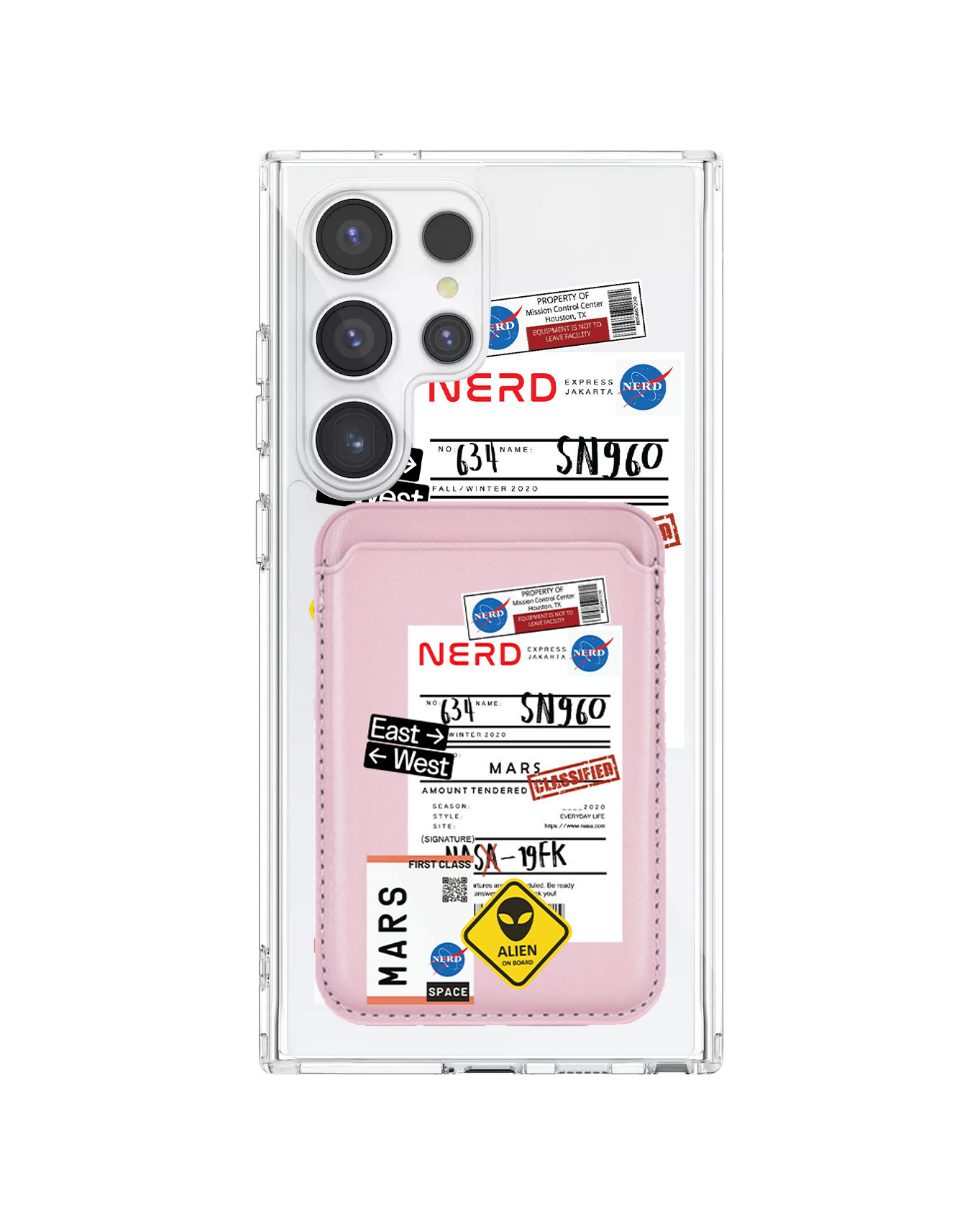 Android Magnetic Wallet Case - Ticket to Mars