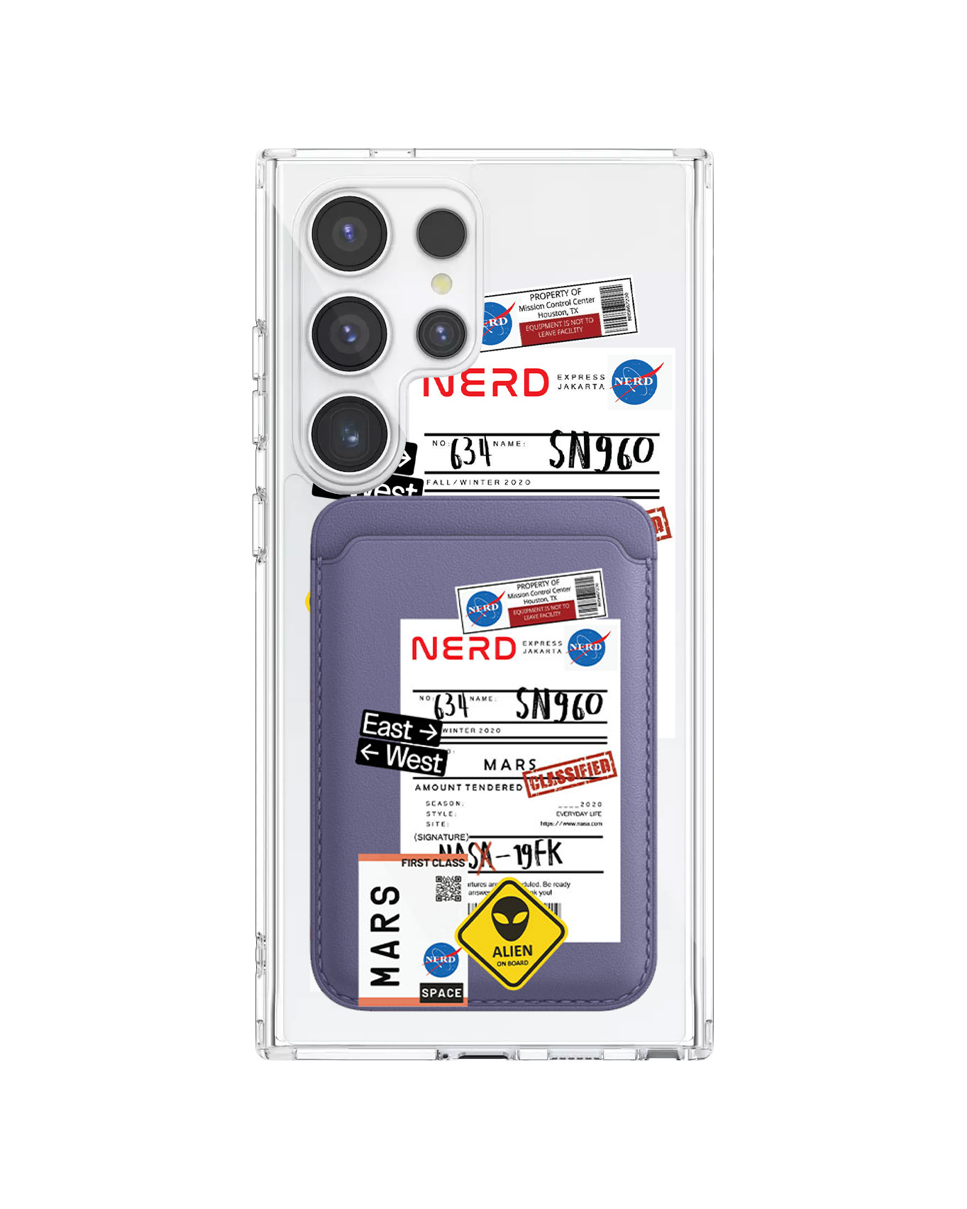 Android Magnetic Wallet Case - Ticket to Mars