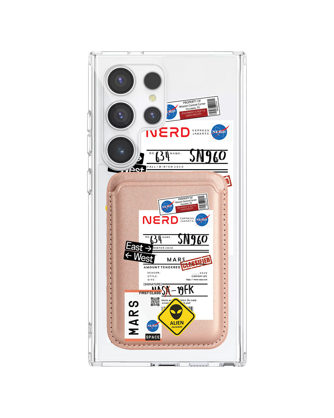 Android Magnetic Wallet Case - Ticket to Mars