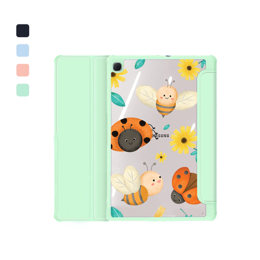 غطاء قابل للطي لجهاز Android Tab - Lady Bug &amp; Bee