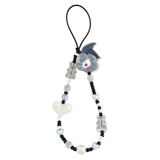 Beaded Strap with Acrylic Charm  - September Morning Glory