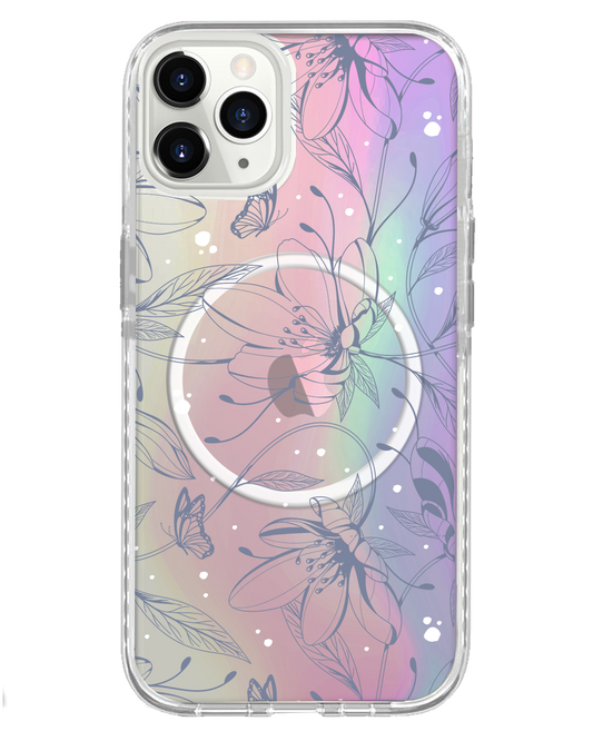 เคส iPhone Rearguard Holo - ลายดอกไม้และผีเสื้อ 2.0