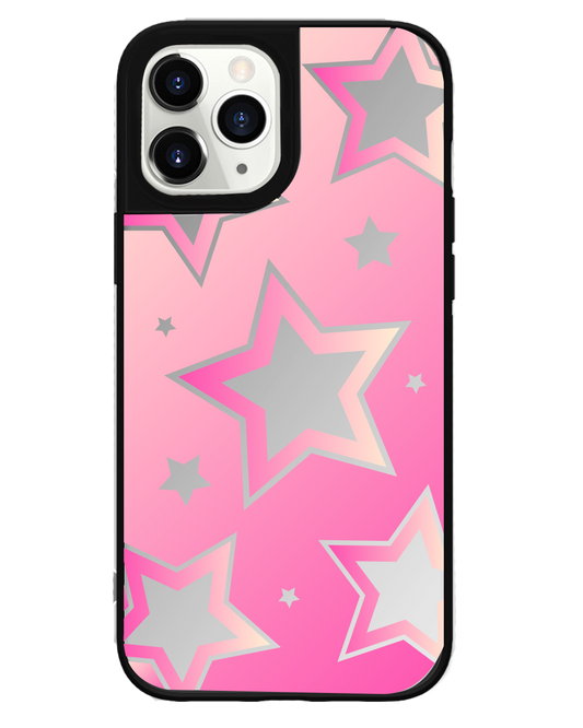 iPhone Mirror Grip - เอฟเฟกต์รูปดาวสีชมพู
