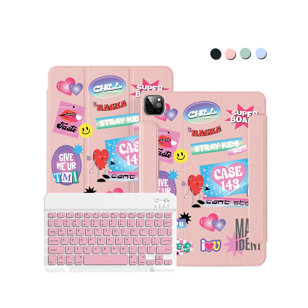 เคสฝาพับคีย์บอร์ดไร้สายสำหรับ iPad / Android Tab - Stray Kids Case 143