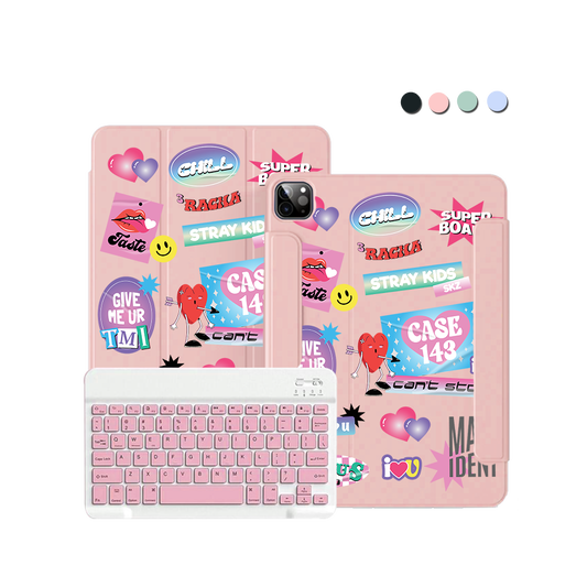 เคสฝาพับคีย์บอร์ดไร้สายสำหรับ iPad / Android Tab - Stray Kids Case 143
