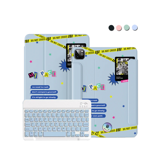 ฝาพับคีย์บอร์ดไร้สายสำหรับ iPad / Android Tab - Stray Kids My Pace