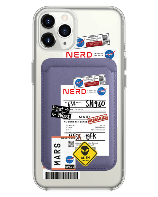 iPhone Magnetic Wallet Case - Ticket to Mars