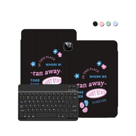 คีย์บอร์ดไร้สายแบบฝาพับสำหรับ iPad / Android Tab - เนื้อเพลง TXT
