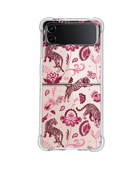 Android Flip / Fold Rearguard Hybrid - Tiger & Floral 2.0