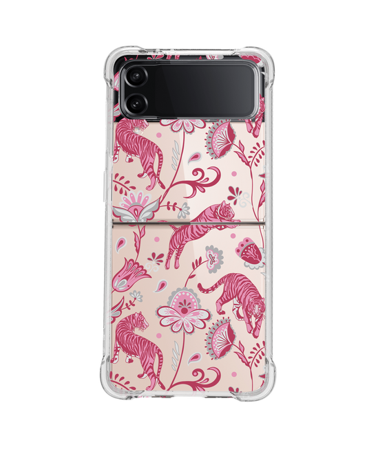 Android Flip / Fold Rearguard Hybrid - Tiger & Floral 7.0
