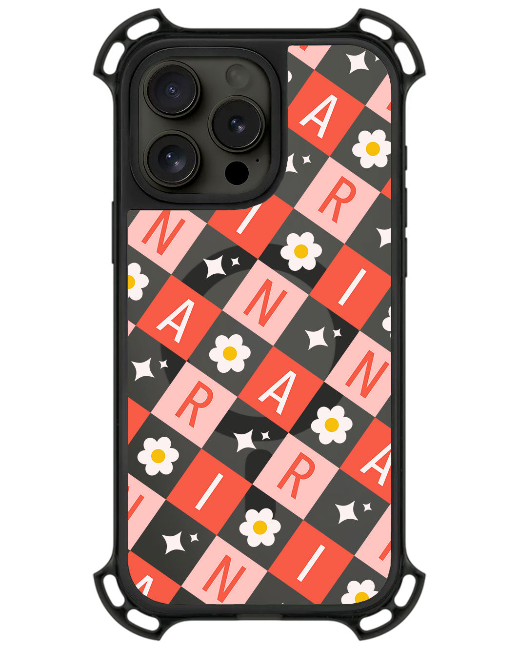 iPhone Rearguard UltimateZ - CUSTOM MONOGRAM 3.0 Flower Grid 2.0