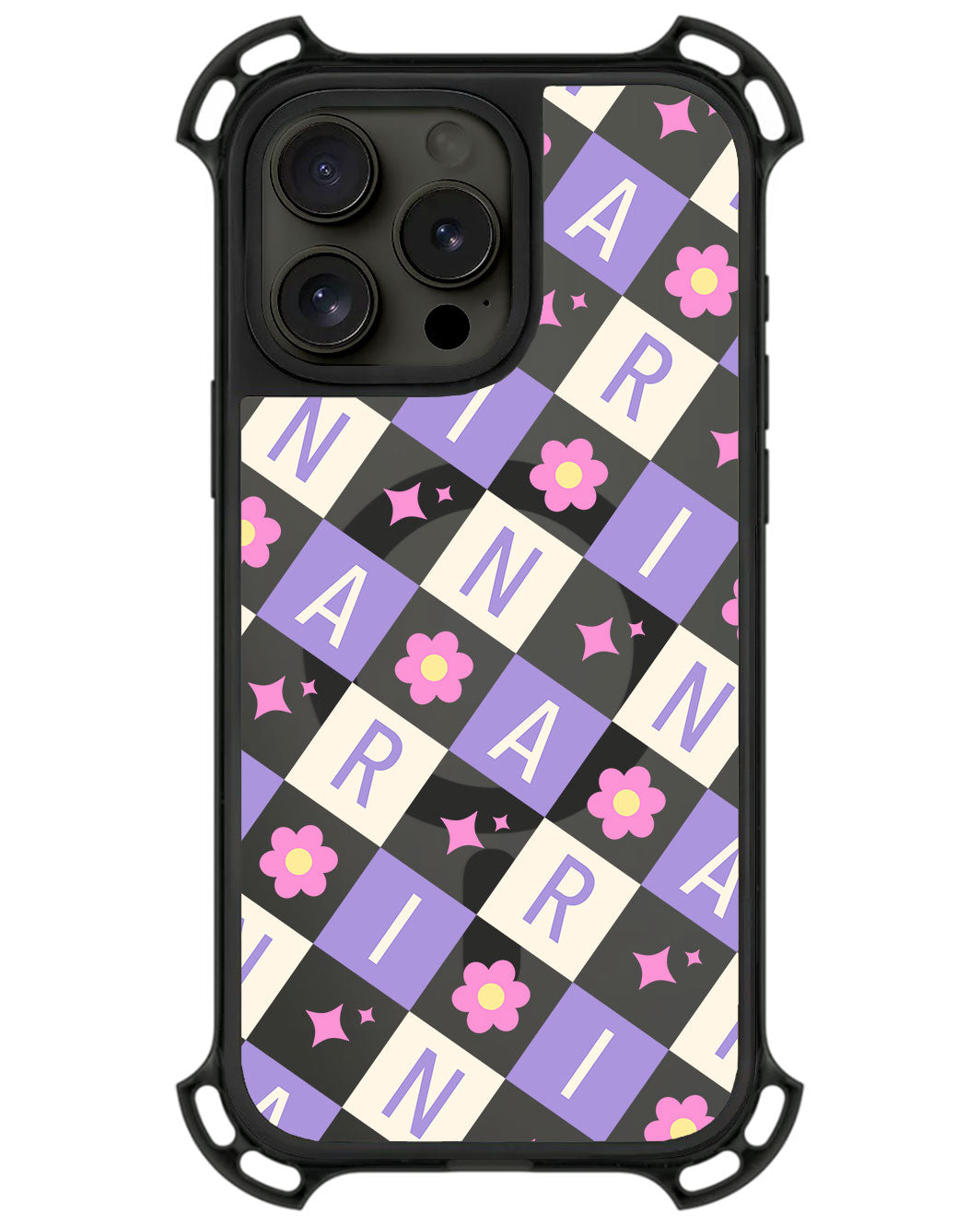 iPhone Rearguard UltimateZ - CUSTOM MONOGRAM 3.0 Flower Grid 3.0