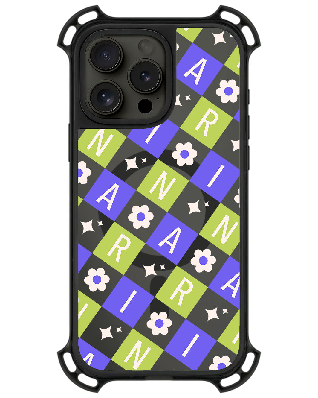 iPhone Rearguard UltimateZ - CUSTOM MONOGRAM 3.0 Flower Grid 5.0