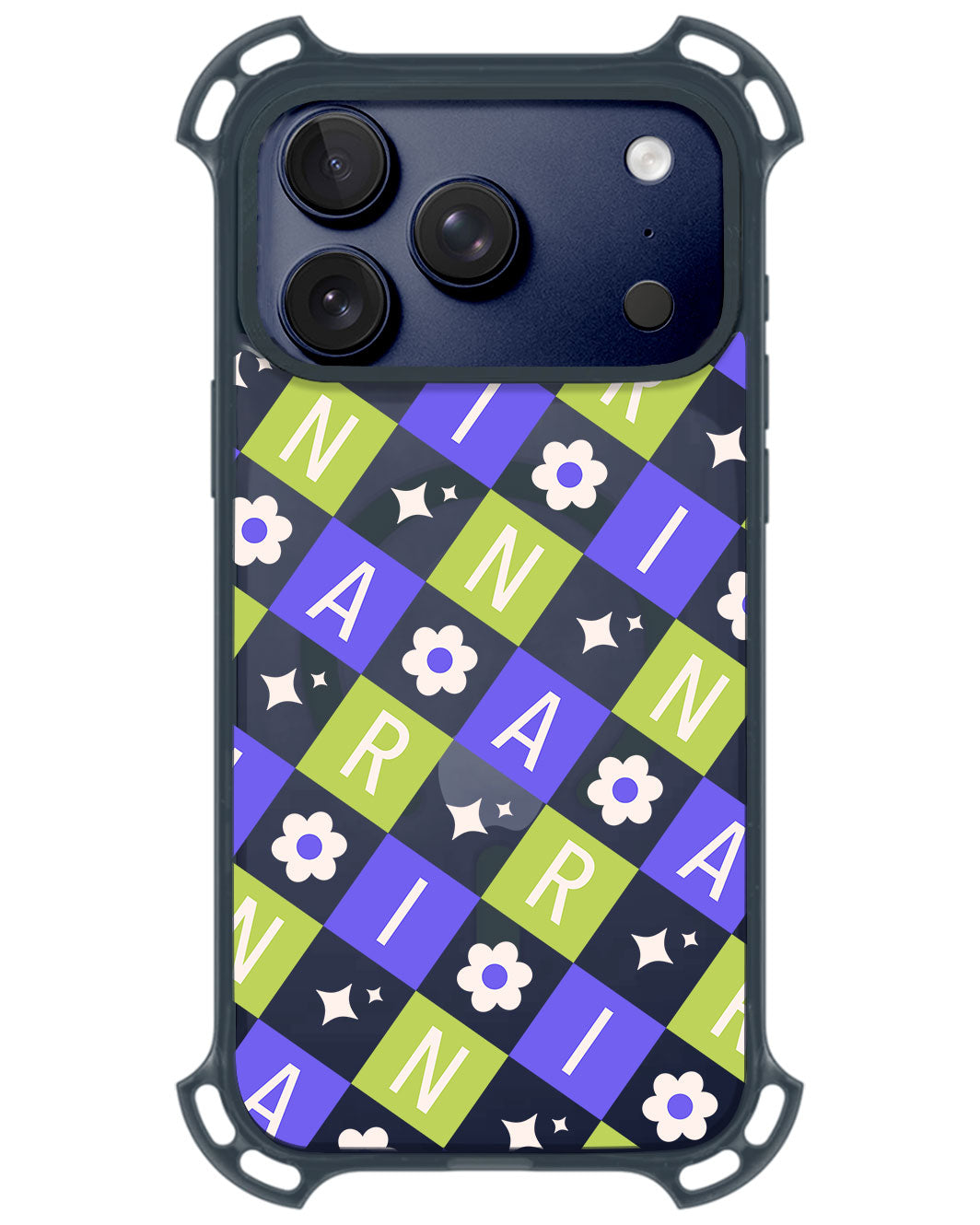 iPhone Rearguard UltimateZ - CUSTOM MONOGRAM 3.0 Flower Grid 5.0