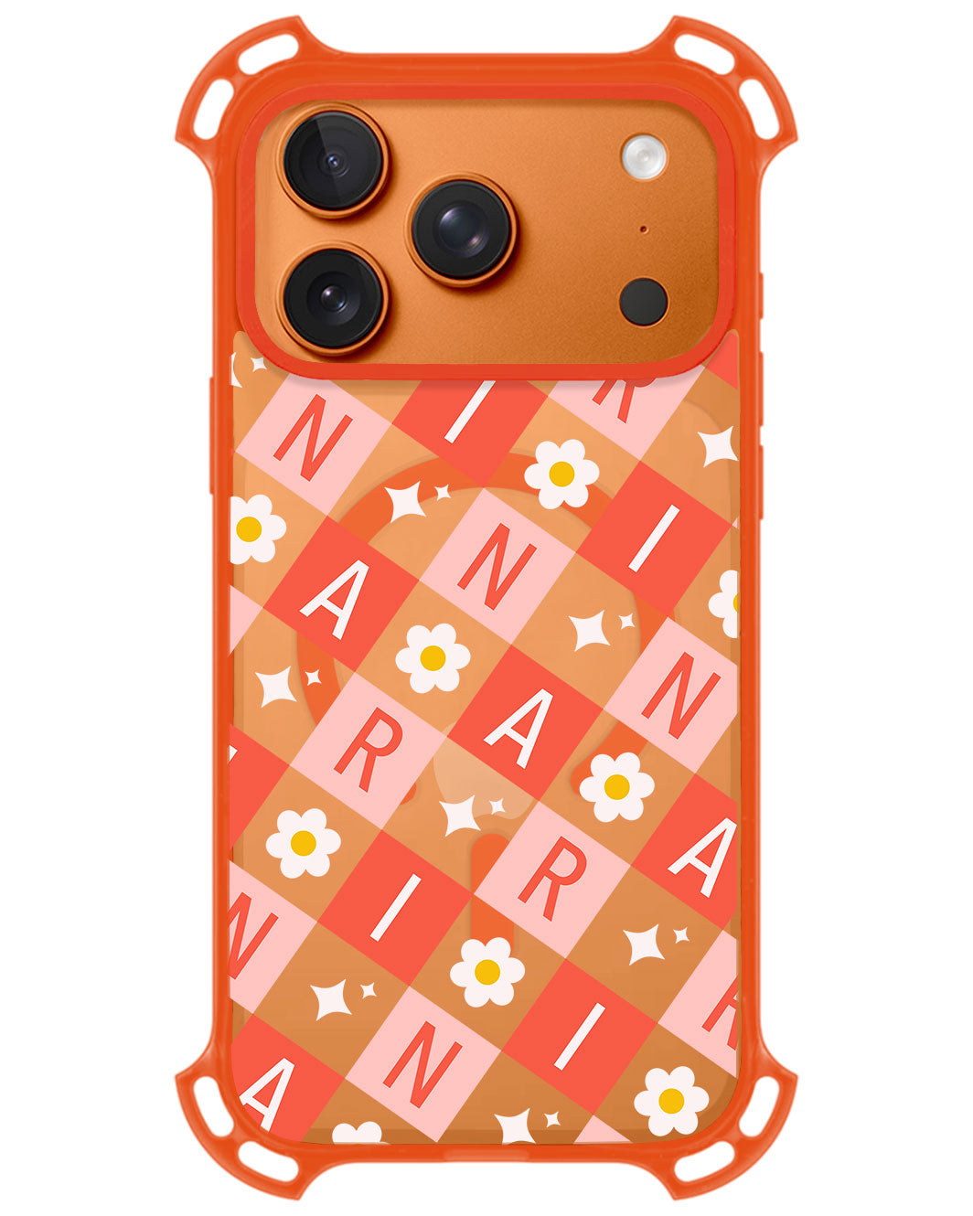 iPhone Rearguard UltimateZ - CUSTOM MONOGRAM 3.0 Flower Grid 2.0