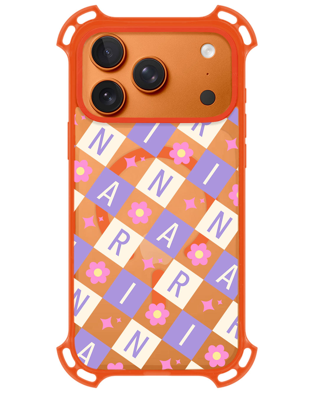 iPhone Rearguard UltimateZ - CUSTOM MONOGRAM 3.0 Flower Grid 3.0