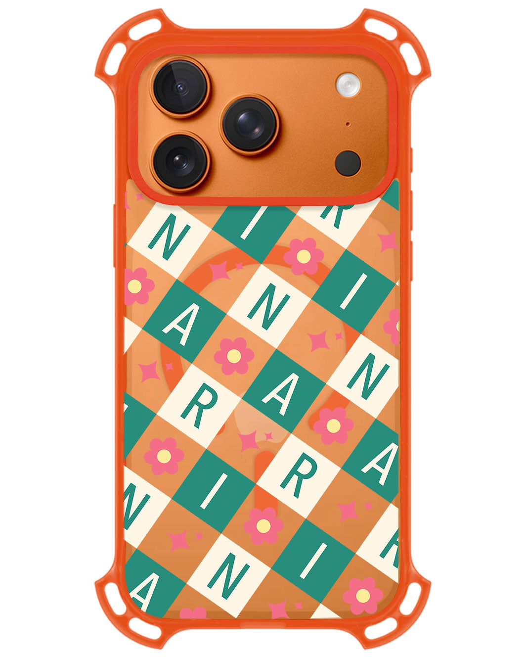 iPhone Rearguard UltimateZ - CUSTOM MONOGRAM 3.0 Flower Grid 4.0