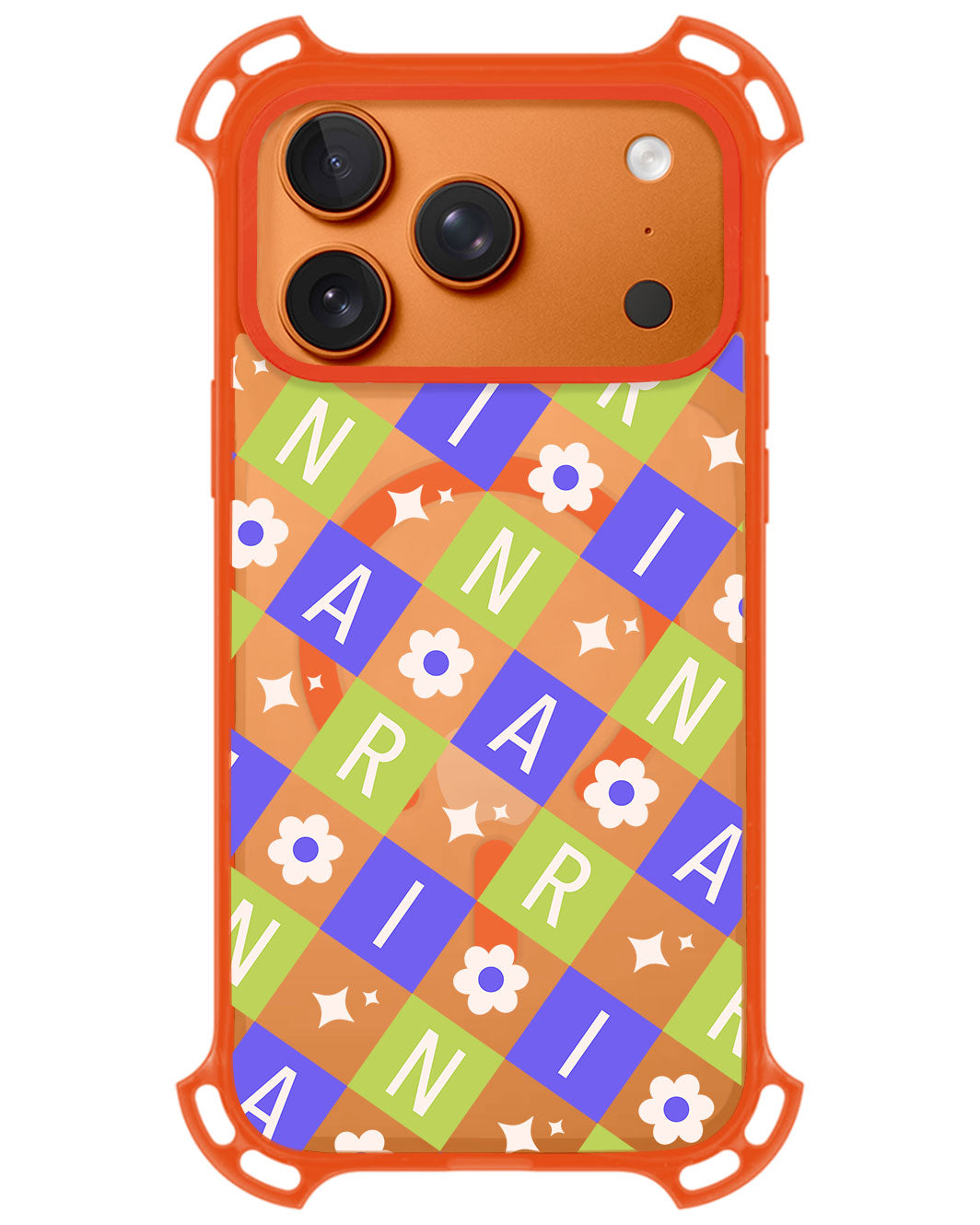iPhone Rearguard UltimateZ - CUSTOM MONOGRAM 3.0 Flower Grid 5.0