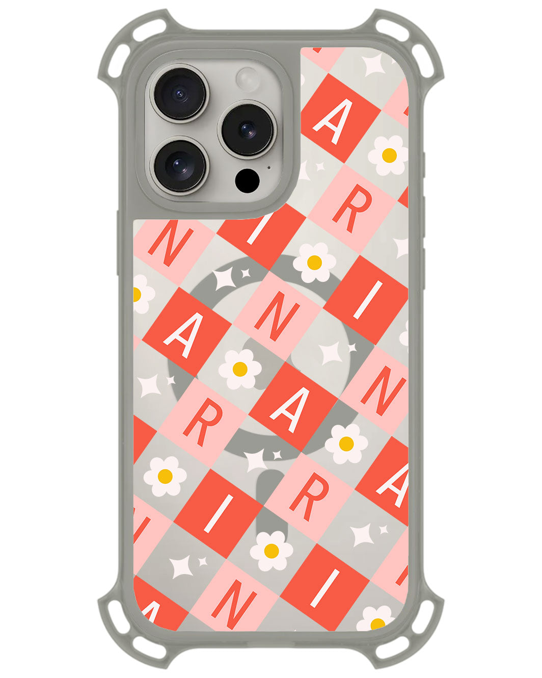 iPhone Rearguard UltimateZ - CUSTOM MONOGRAM 3.0 Flower Grid 2.0