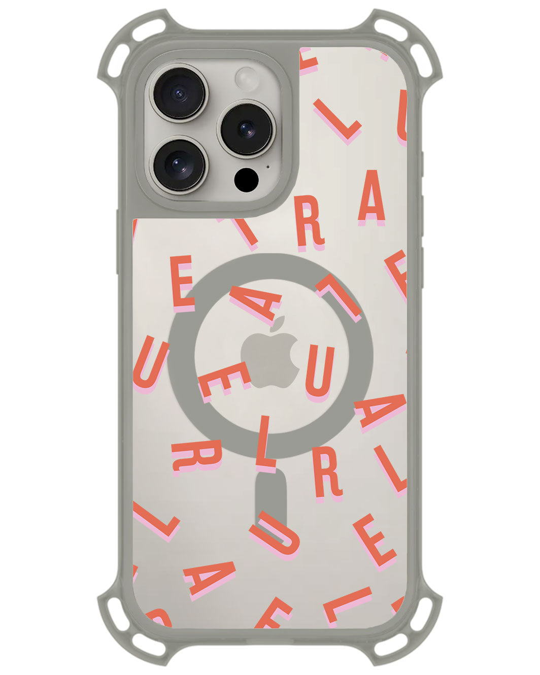 iPhone Rearguard UltimateZ - CUSTOM MONOGRAM 1.0 Coral