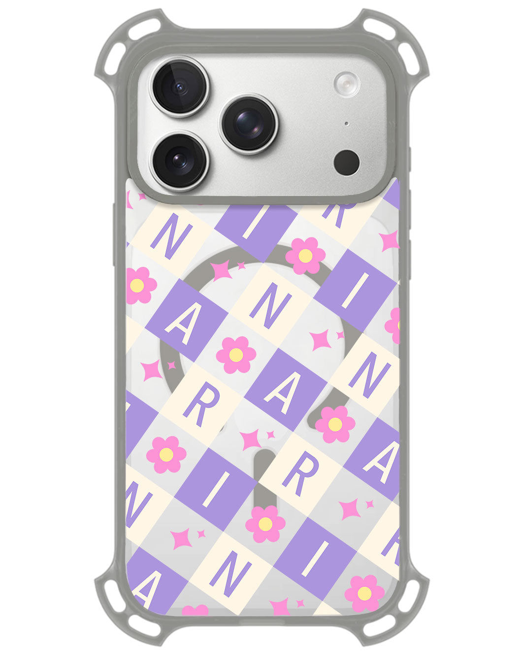 iPhone Rearguard UltimateZ - CUSTOM MONOGRAM 3.0 Flower Grid 3.0