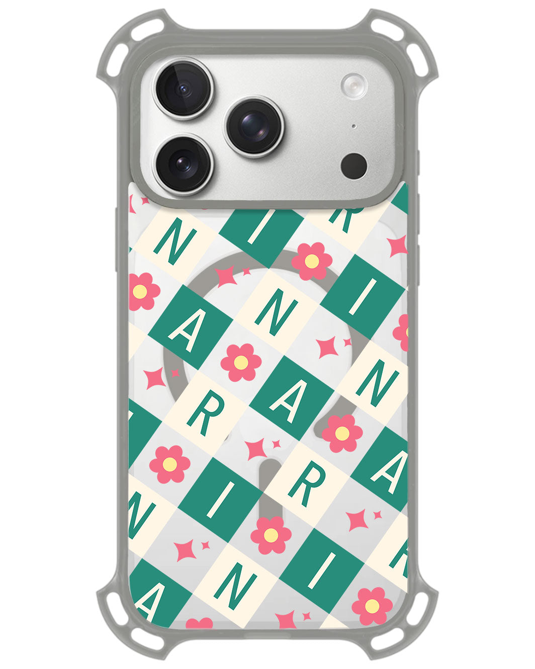 iPhone Rearguard UltimateZ - CUSTOM MONOGRAM 3.0 Flower Grid 4.0