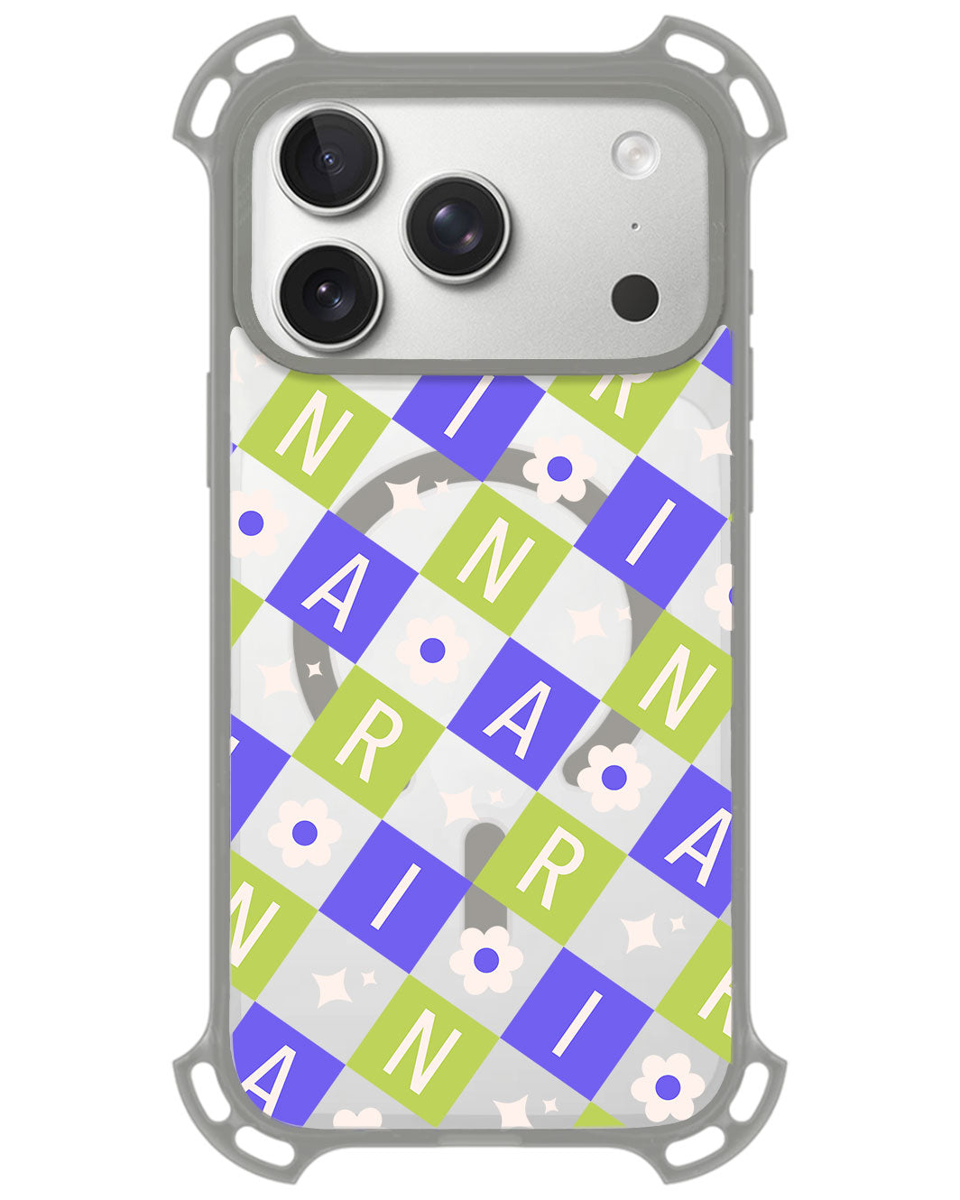 iPhone Rearguard UltimateZ - CUSTOM MONOGRAM 3.0 Flower Grid 5.0