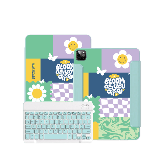 ฝาพับคีย์บอร์ดไร้สายสำหรับ iPad / Android - คำคมนามธรรม 2.0