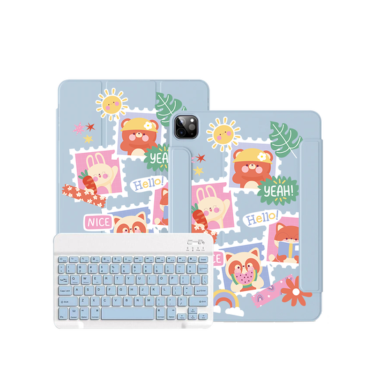 ฝาพับคีย์บอร์ดไร้สายสำหรับ iPad / Android Tab - Animal Squad