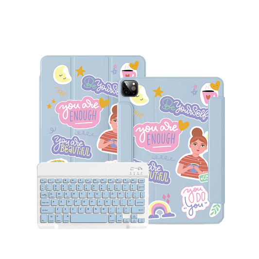 ฝาพับคีย์บอร์ดไร้สายสำหรับ iPad / Android - Be Yourself