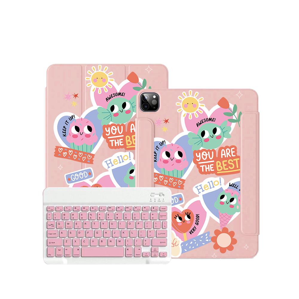 ฝาพับคีย์บอร์ดไร้สายสำหรับ iPad / Android Tab - Dessert Party